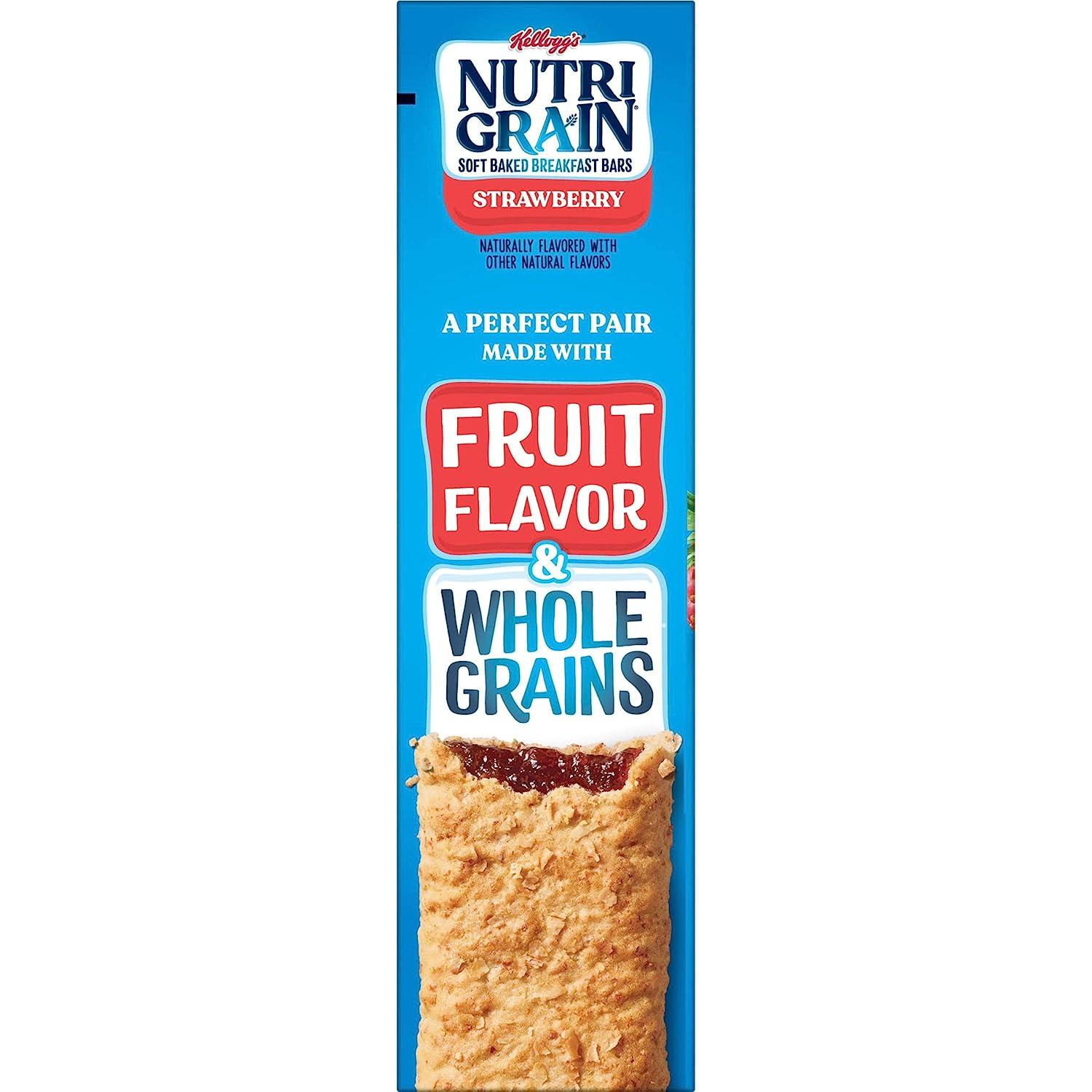 NutriGrain Soft Baked Breakfast Bars, Made with Whole Grains, Kids