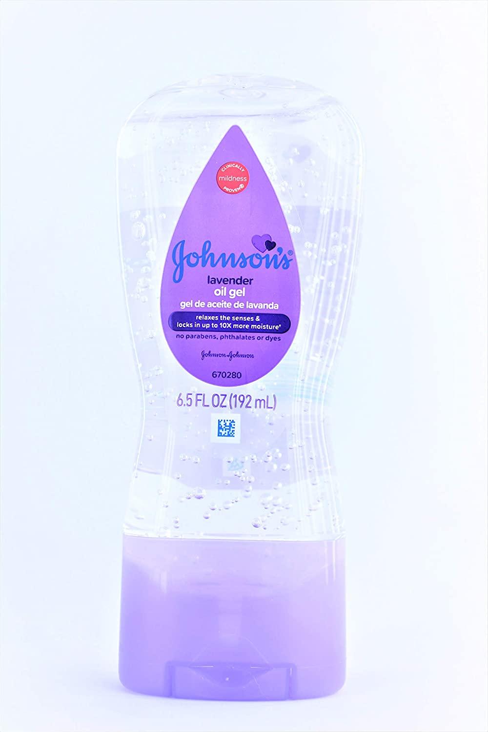 Johnson's Lavender Baby Oil Gel, 6.5 oz, 2Pac