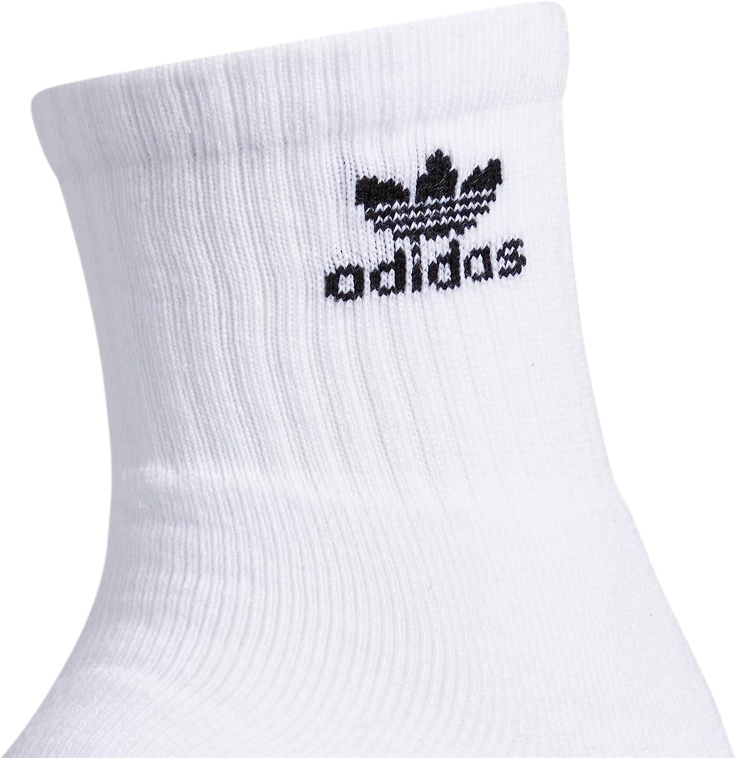 adidas Originals Trefoil Quarter Socks (6-Pack) Medium White/Black