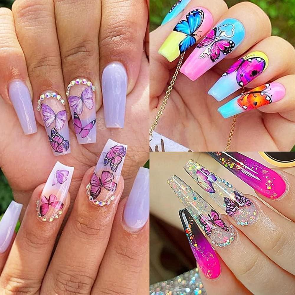 Nail Art Water Transfer Sticker Flower Butterfly Decals French Leaves  Manicure , Butterfly Decals - valleyresorts.co.uk