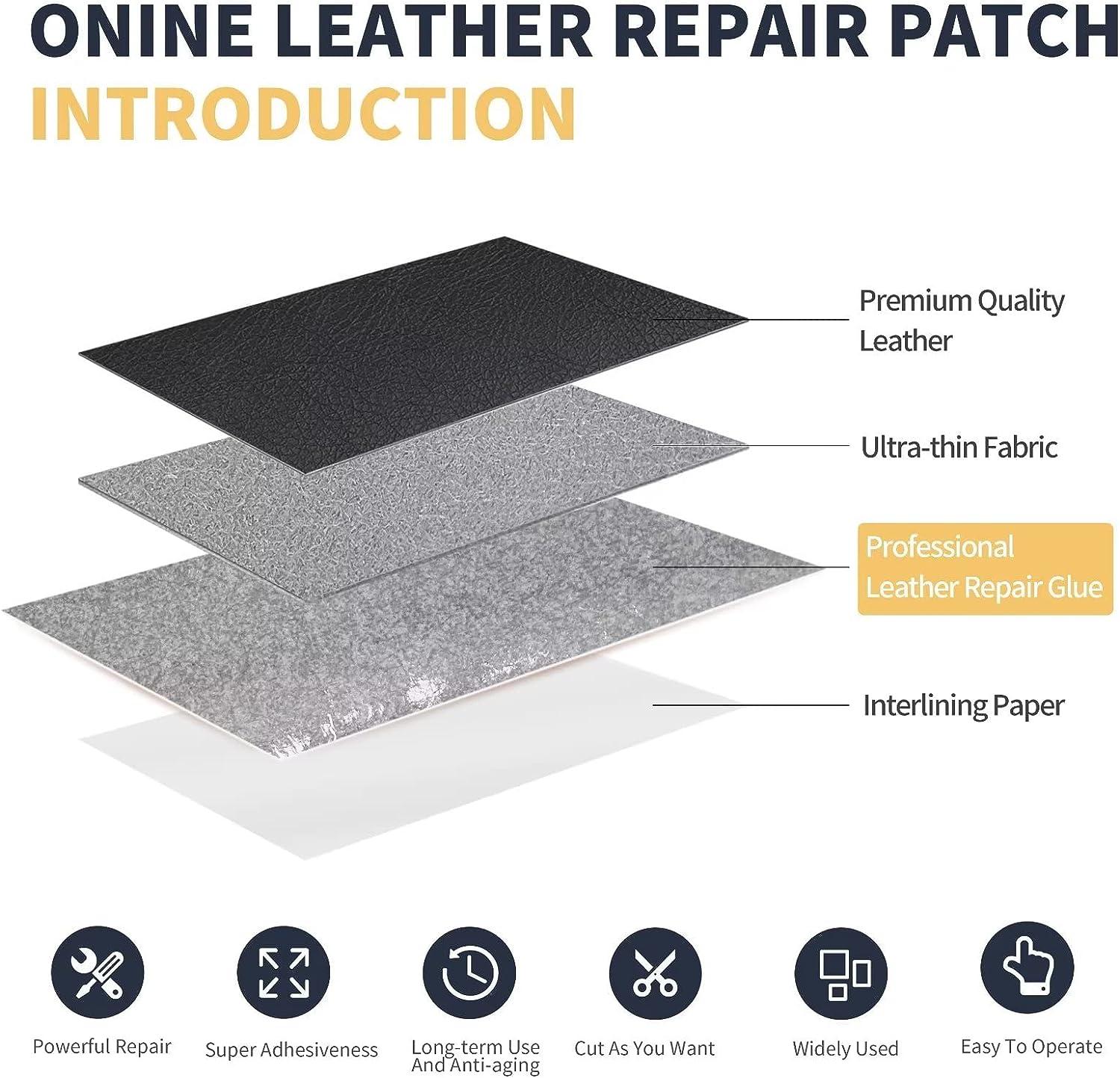 Bonded Leather Repair Patch Tape 3x60 Inch, High Strength Self