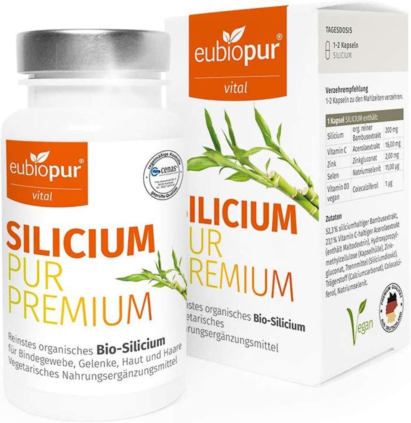 Buy eubiopur Silicon Pur - Premium Vegan Organic Silicon Capsules from  Bamboo Extract - High Dose & Sustainable | Buy Now with Express  International Delivery | GoSupps.com