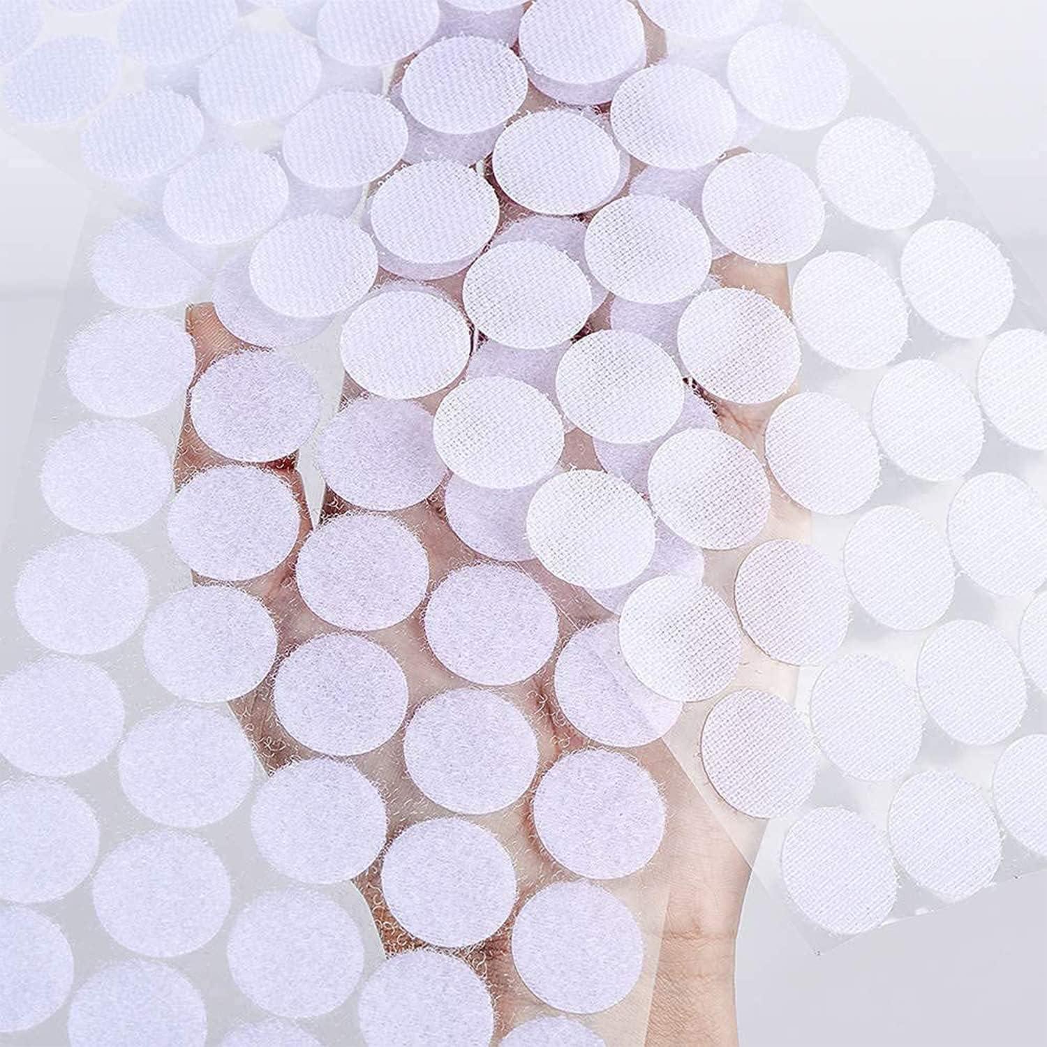 Self Adhesive Dots - 1200pcs (600 Pairs) 0.59 Diameter Waterproof Sticky  Back Hook Dot Loop Dot for School, Office, Home, Mounting Arts & Crafts