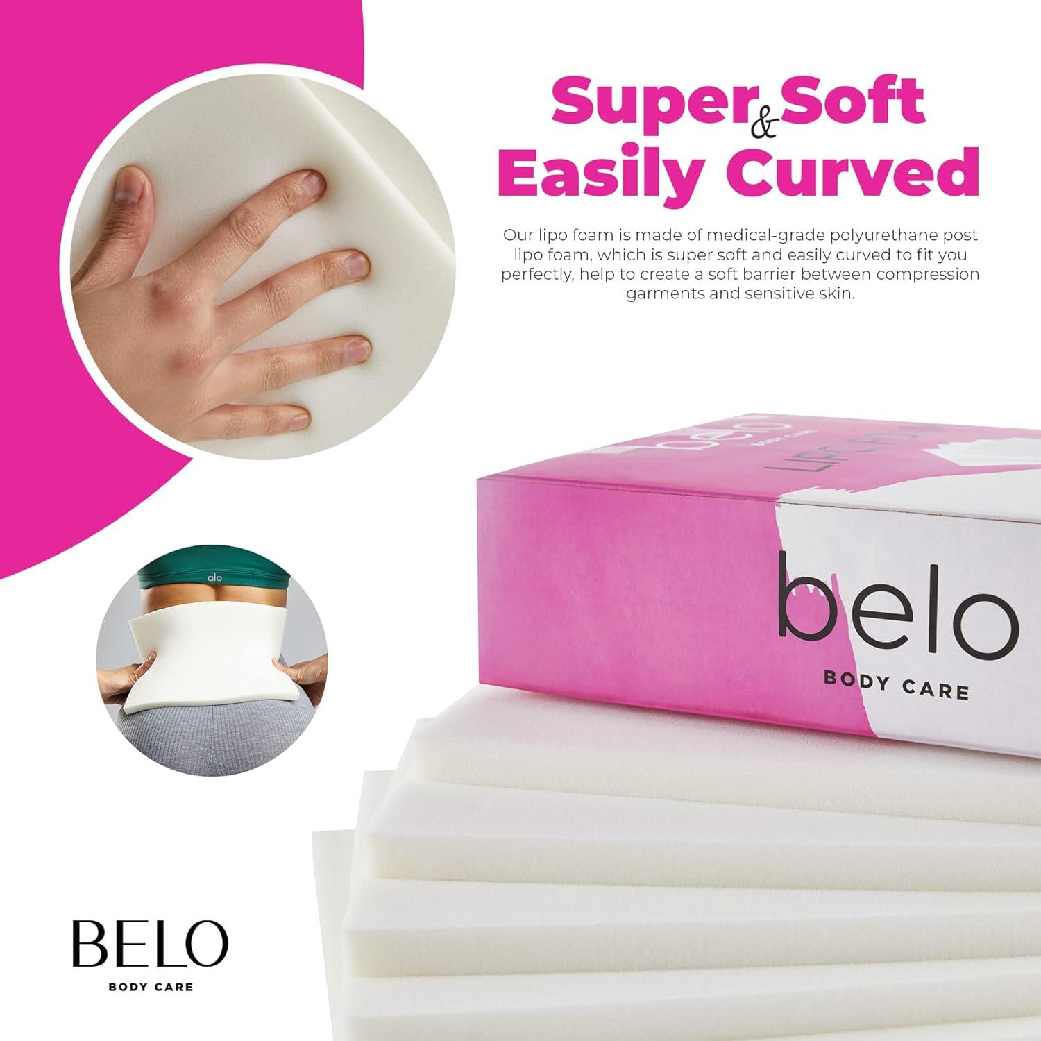 Belo Body Care Ab Lipo Foams and Boards. 5 Pack Professional Lipo Foam Pads  for 360 Wrap Around. Thick 8x11 Tabla Abdominal Post Surgery Liposuction  Compression Garments. Back Board after Lipo Sheets.