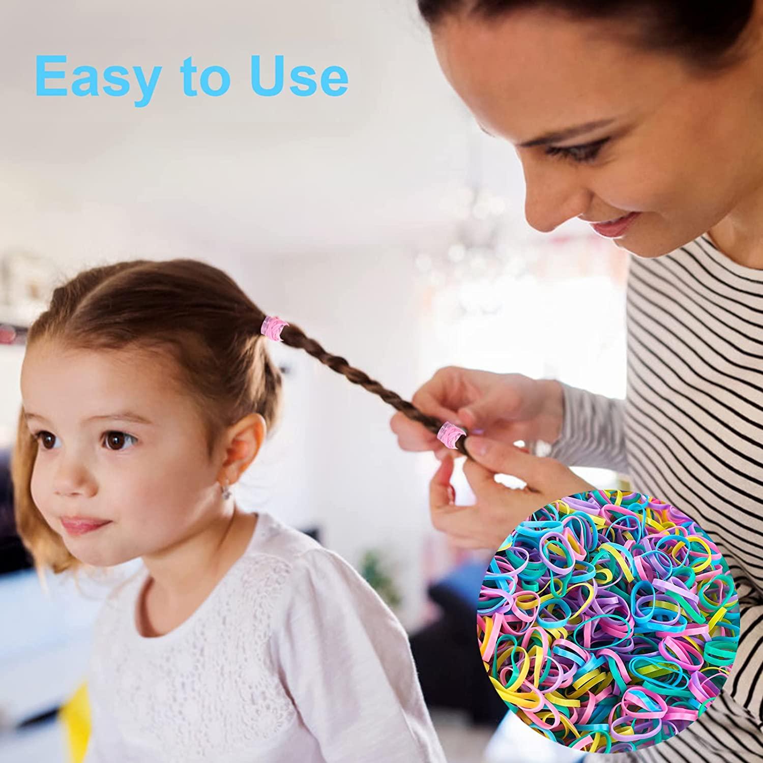 2000PCS Baby Hair Ties, Cotton, Seamless, Assorted Colors, Toddler