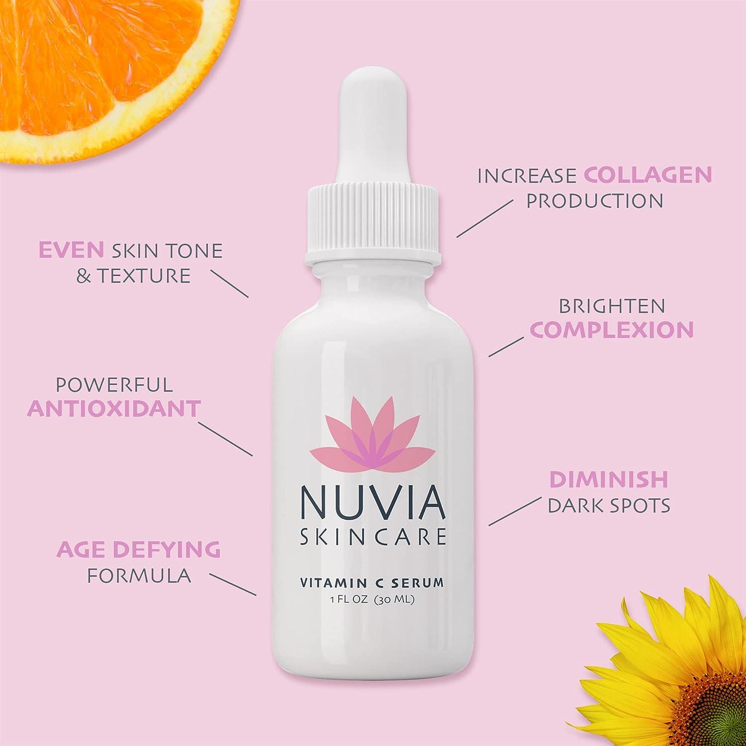 Nuvia Vitamin C Serum with 7 Forms of Vitamin C + Hyaluronic Acid 96