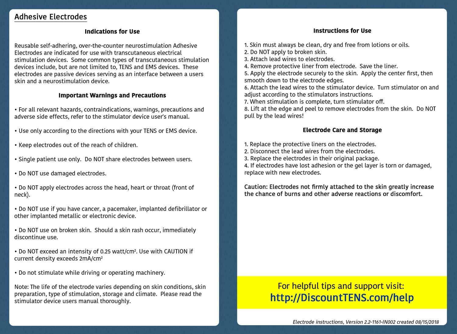 TENS Electrodes Premium Quality Large Replacement Pads for TENS Units