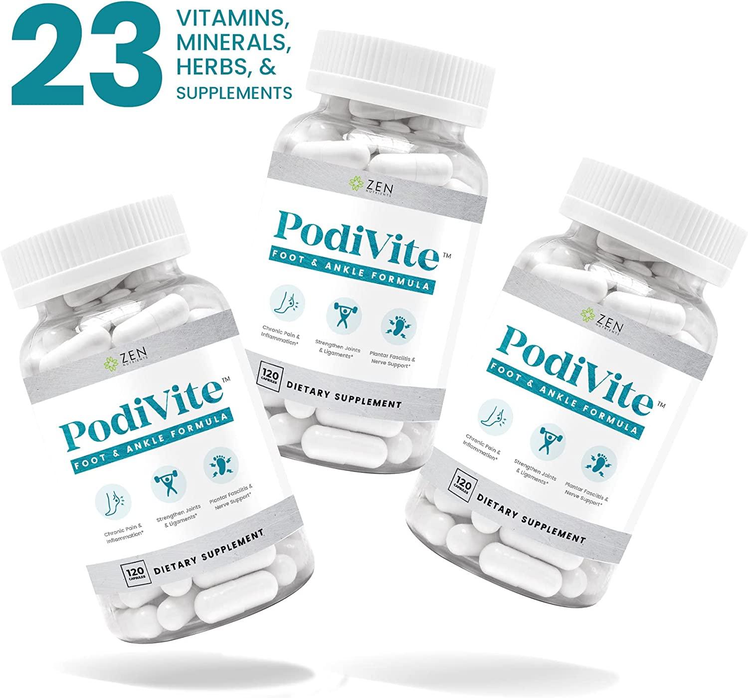 Zen Nutrients PodiVite Foot Pain Relief Aid, Anti Inflammatory