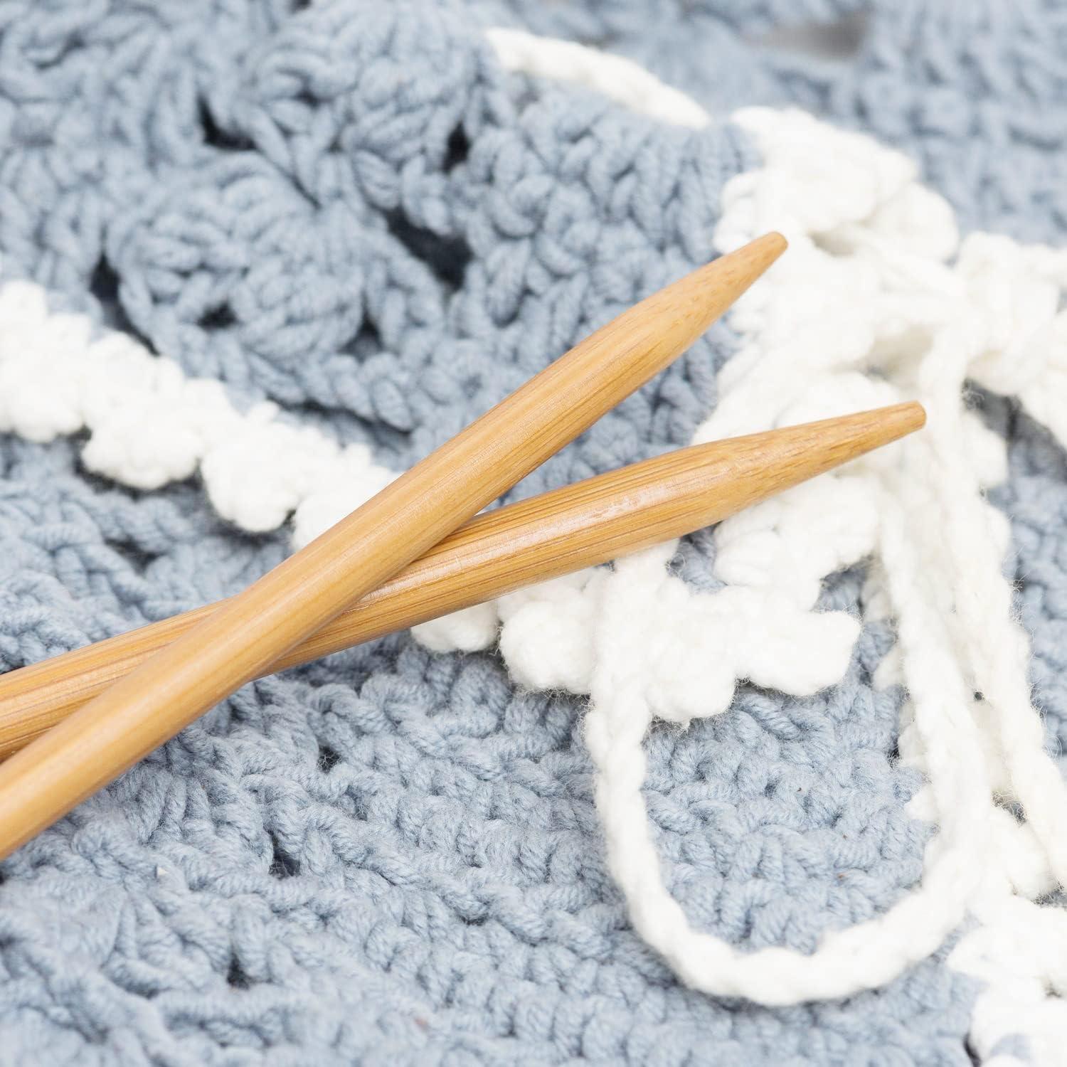 18pcs/set 80cm Carbonized Bamboo Circular Knitting Needles For Sweater,  Scarf, Hat, Socks, Gloves, Bags, Carpet