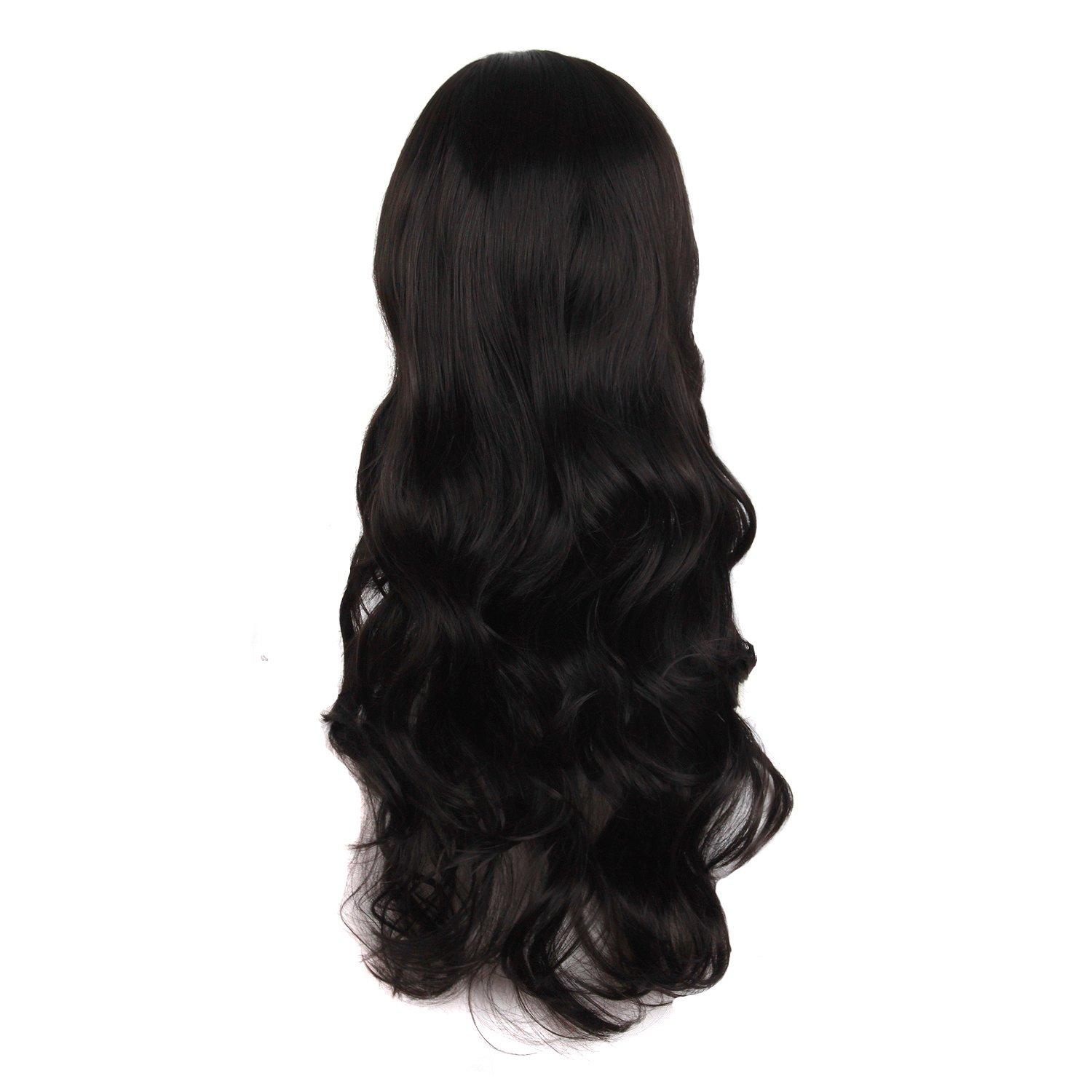 MapofBeauty 24 Inch/60 cm Charming Synthetic Fiber Long Wavy Hair Wig ...