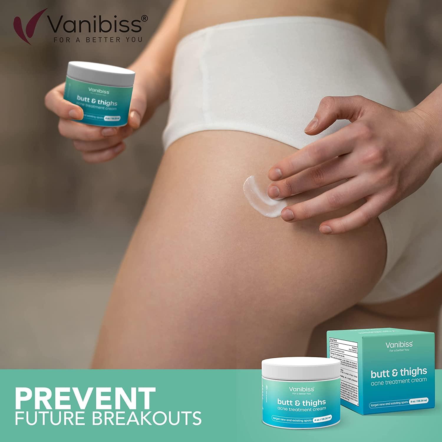 Vanibiss Butt & Thighs Acne Treatment Cream Clear Pimples, Zits