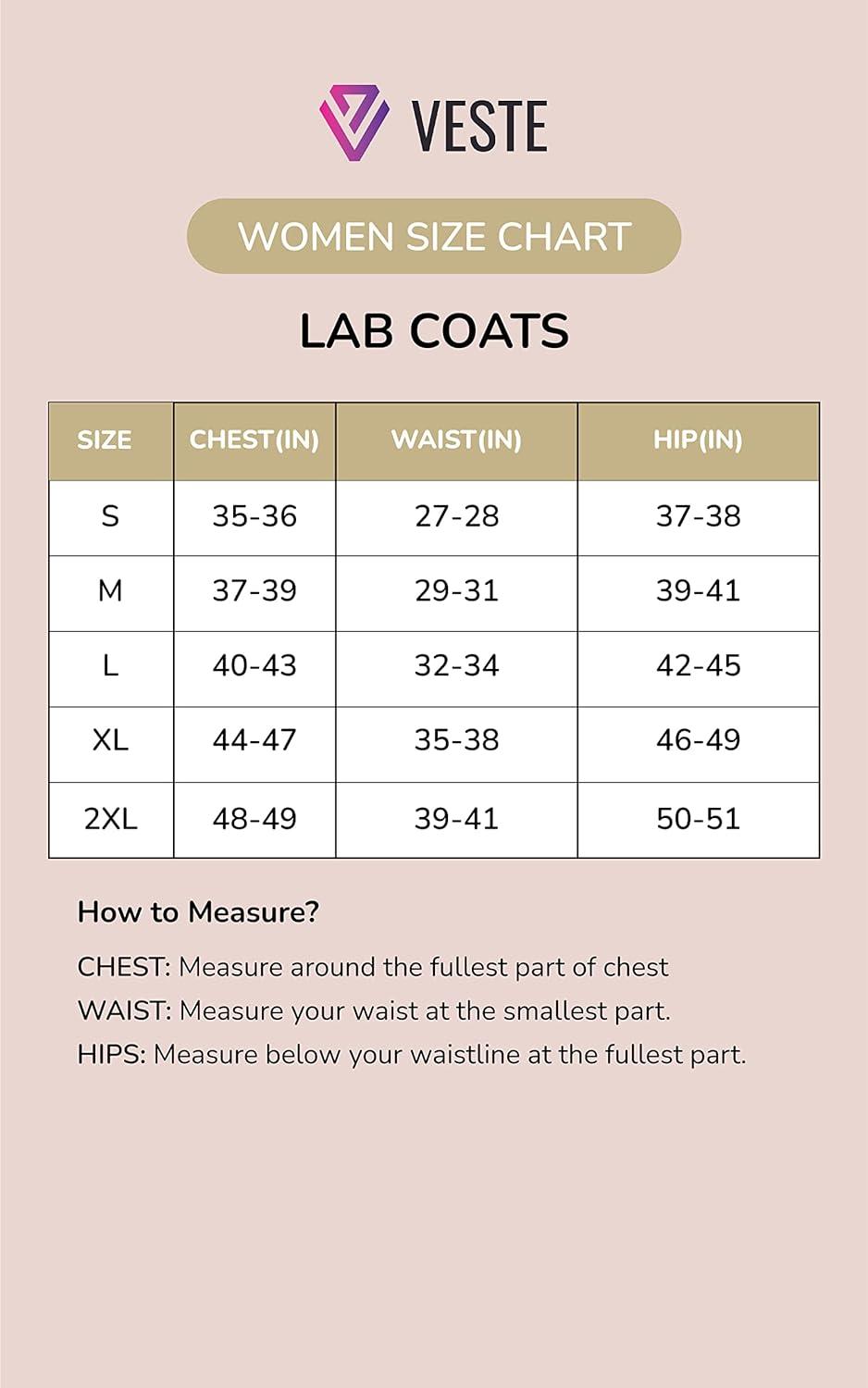 Professional Fitted Women's Lab Coat Beige, Small 38 Long,