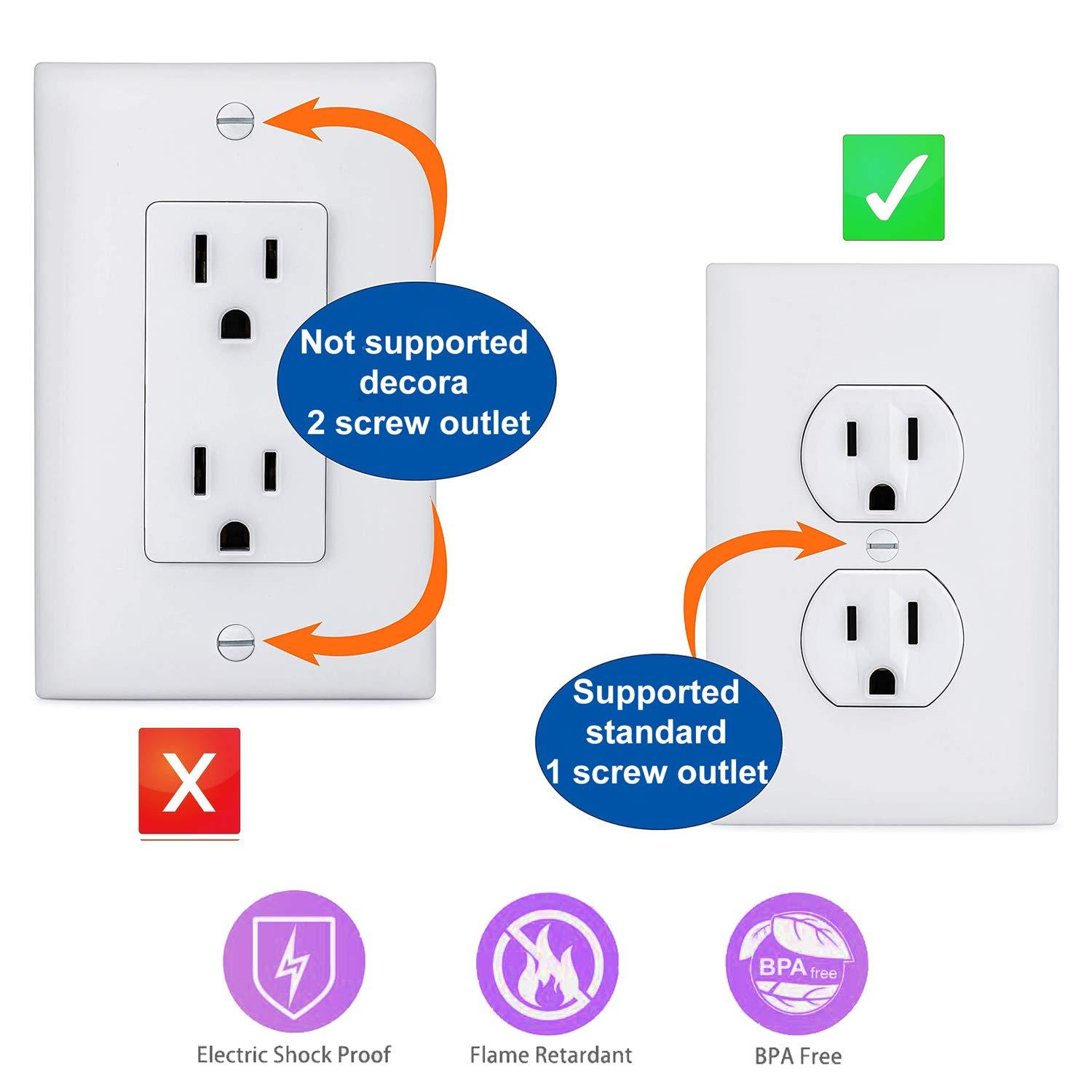 8 Pack Upgraded Self Closing Electrical Outlet Covers Baby proofing