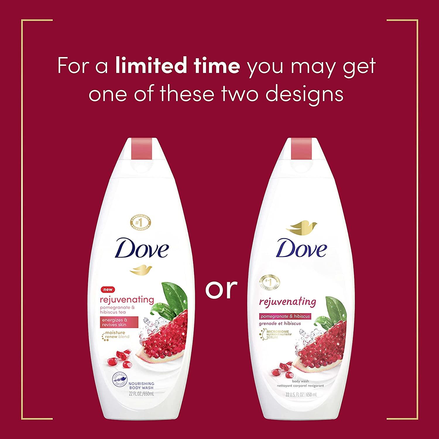 Dove Pomegranate and Hibiscus Tea Body Wash 22 Fl Oz (Pack of 2