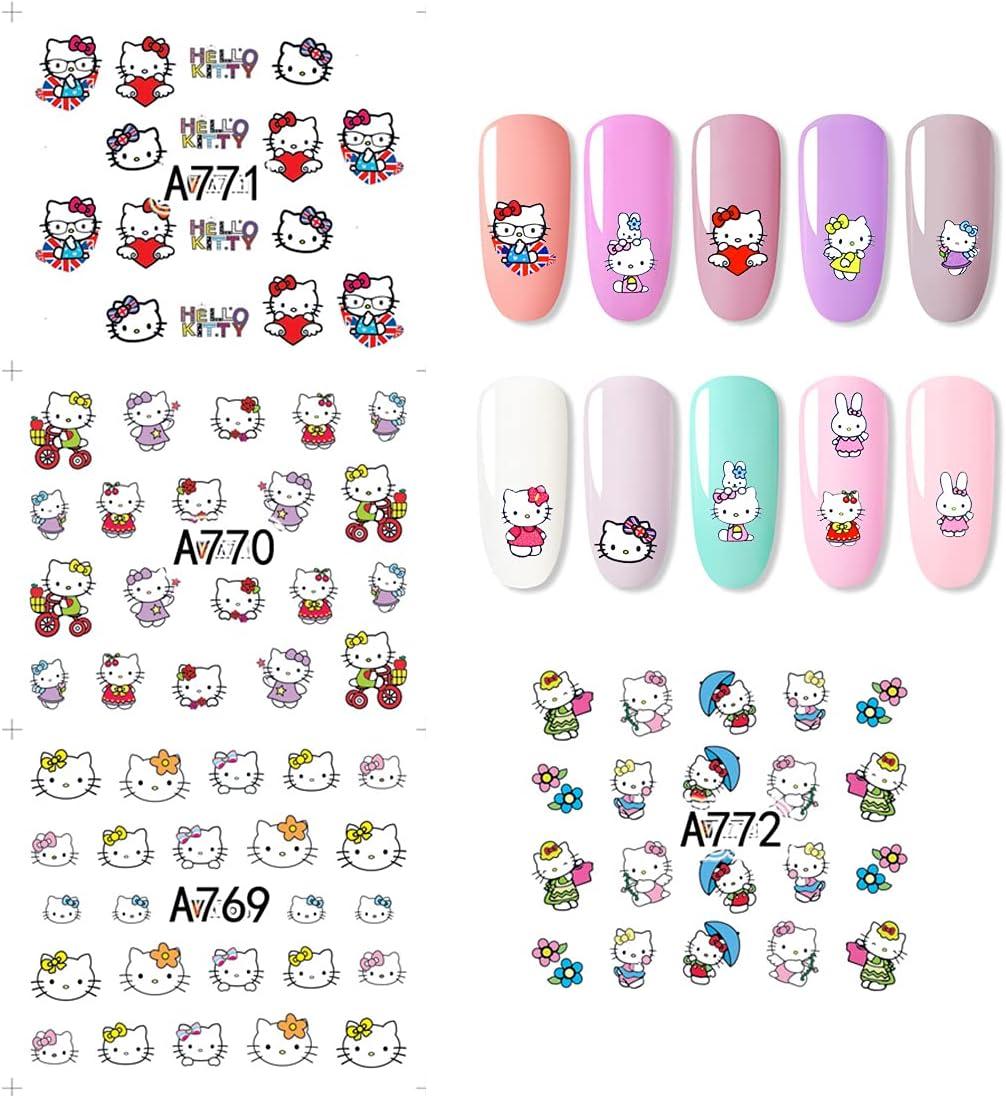 SANTA Cute Stit_ch Nail Stickers Kawaii Cartoon Nail Stikers Self-Adhesive  Nail Decals for Women Girls Kids Nail Art Stickers (75+Decals)
