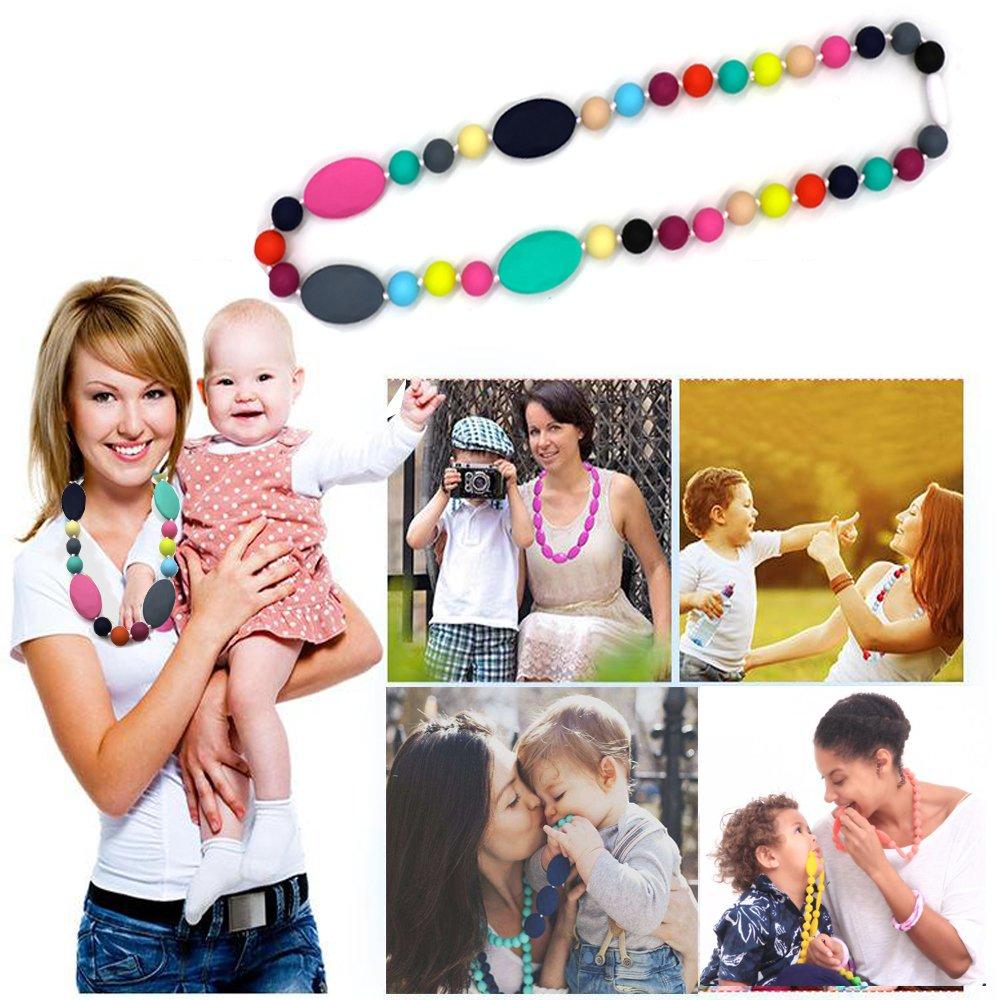 Teether necklace for mom clearance