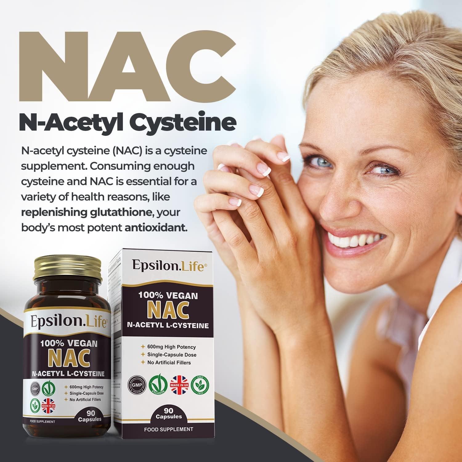 NAC 600mg Vegan Supplement NAcetylCysteine Nutritional Supplements