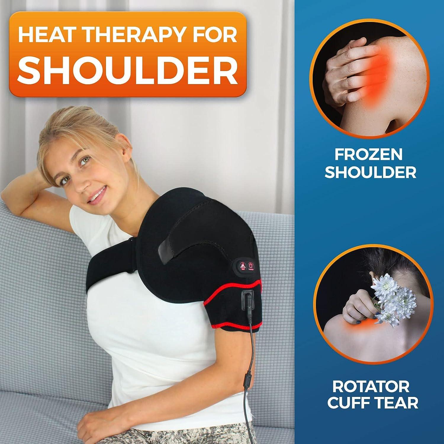 CHEROO Shoulder Heating Pad with Vibration Massager Auto Shut Off