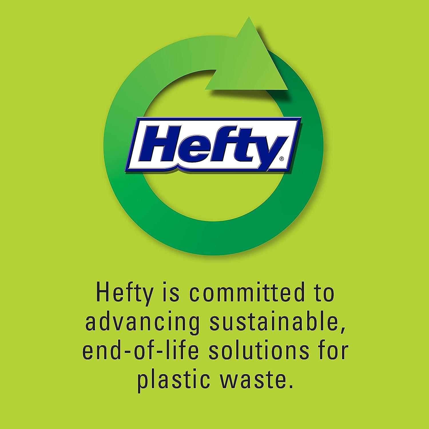 Hefty Ultra Strong Tall Kitchen Trash Bags, Blackout, Clean Burst, 13 Gallon,  80 Count