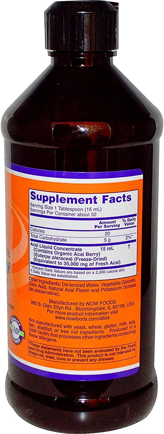 Now Foods Acai Liquid Concentrate 16 fl oz (473 ml)