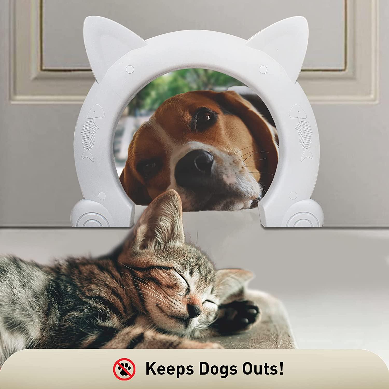 Cat Door,Wulikeke Interior Cat Door Pet Door for Cats Indoor Cat Door