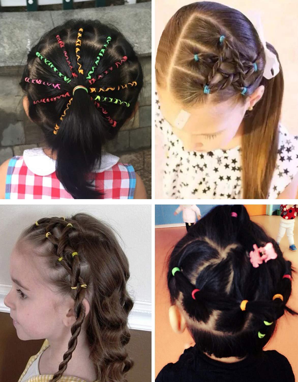 Mini Rubber Bands 1500 pcs Soft Elastic Bands Small Tiny Rubber Bands for  Kids Hair, Braids Hair, Wedding Hairstyle