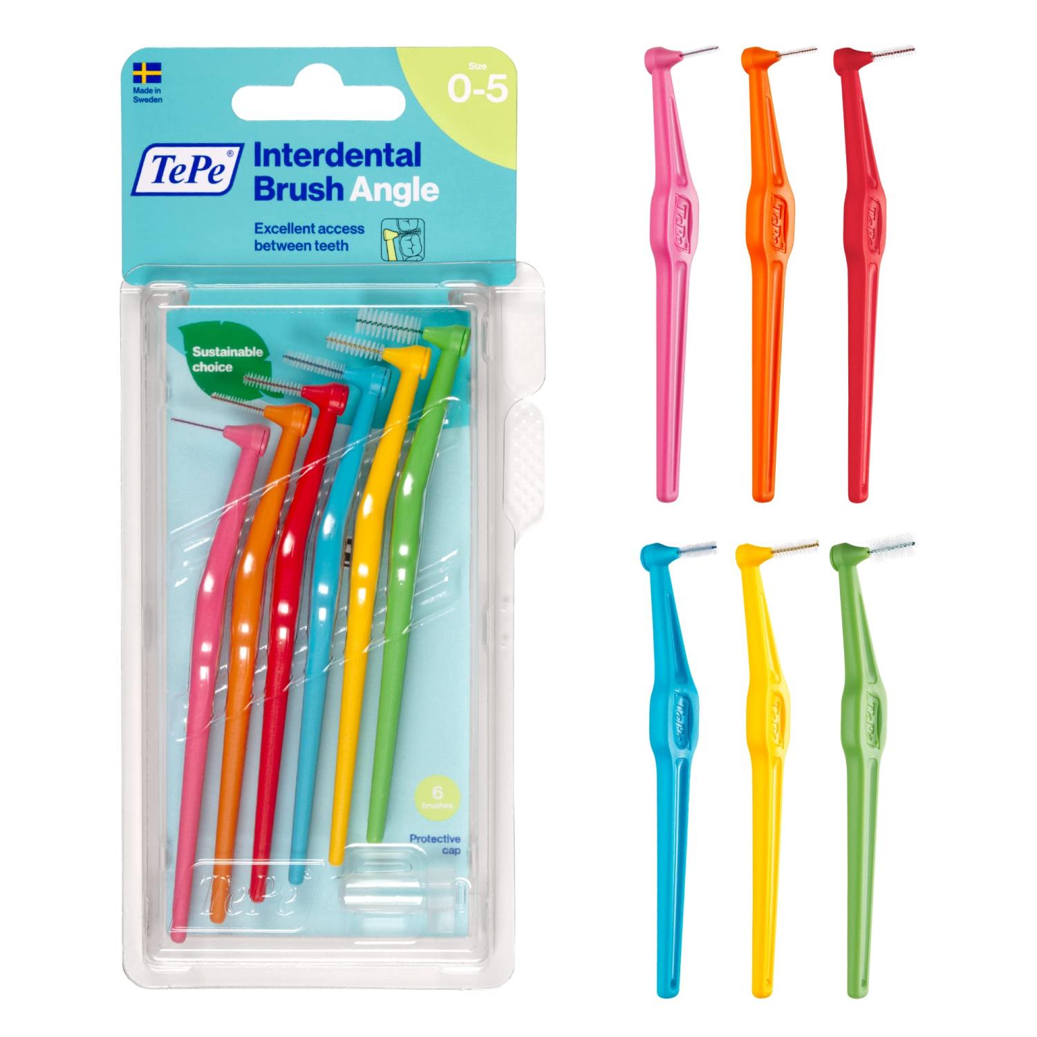 TePe Interdental Brush Angle Angled Dental Brush for Teeth Cleaning