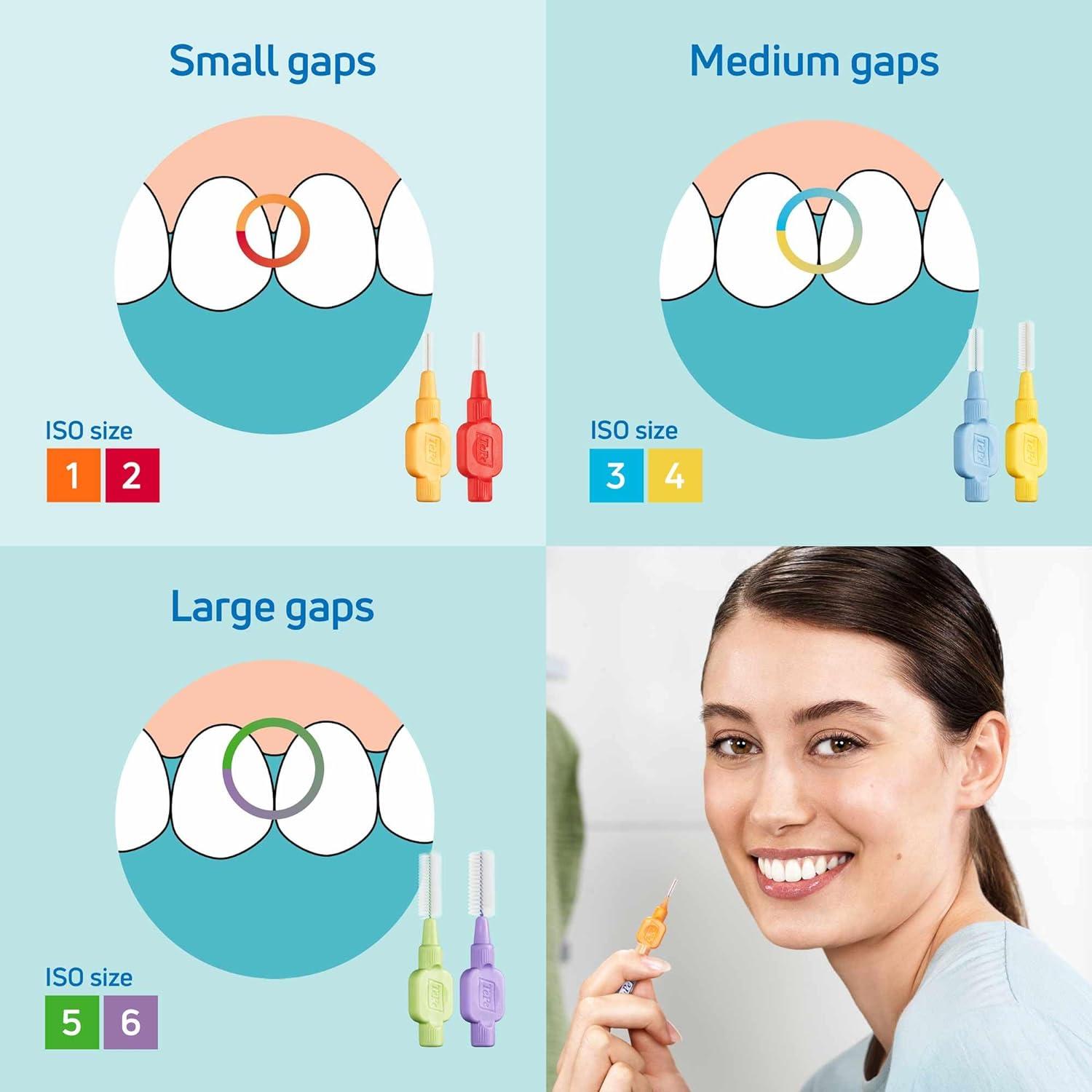 TePe Interdental Brush Angle, Yellow, 0.7mm/ISO 4, 6pcs, Plaque Remover, Easy And Efficient