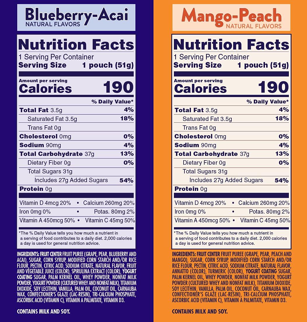 Welch's Fruit Snacks Fruit 'n Yogurt Variety Pack Blueberry ...