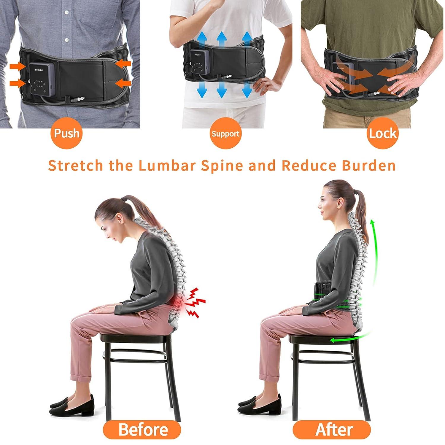 Back Braces by GINEKOO - Breathable Back Support Belt with Heating Pad for Lower  Back Pain Relief, Lumbar Support for Men and Women for Herniated Discs,  Sciatica(M) Medium