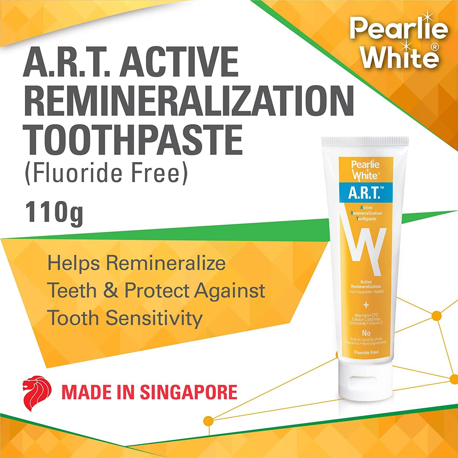 Pearlie White Active Remineralization Fluoride Free Toothpaste