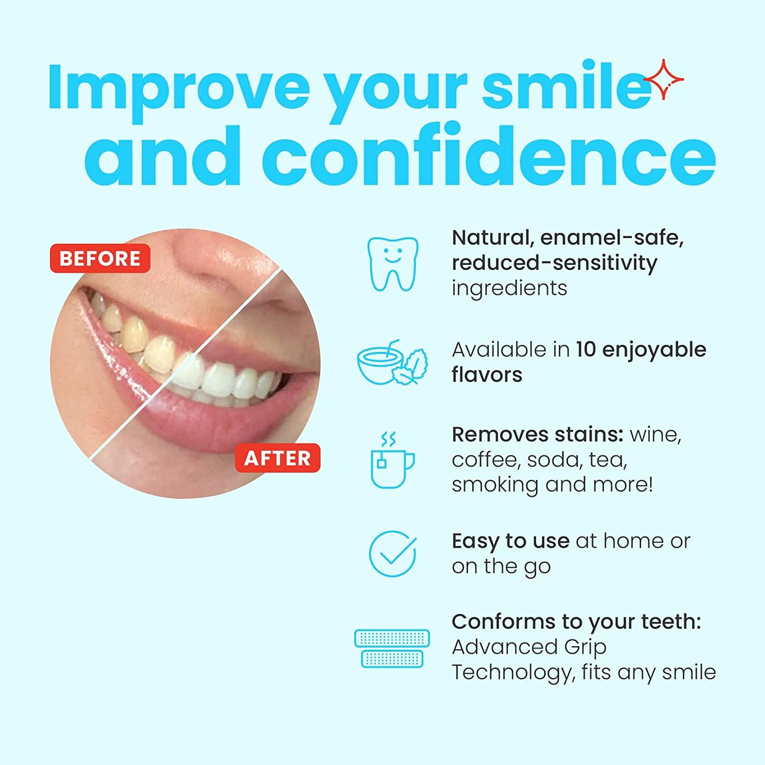 Zimba Teeth Whitening Strips Vegan Stain Remover White Strips