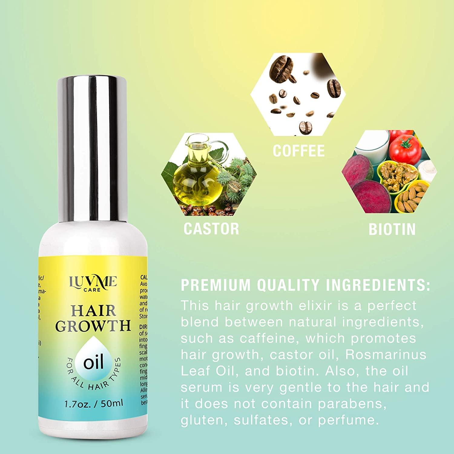 Luv Me Care Biotin Hair Growth Oil Hair Growth Serum for Thicker Longer