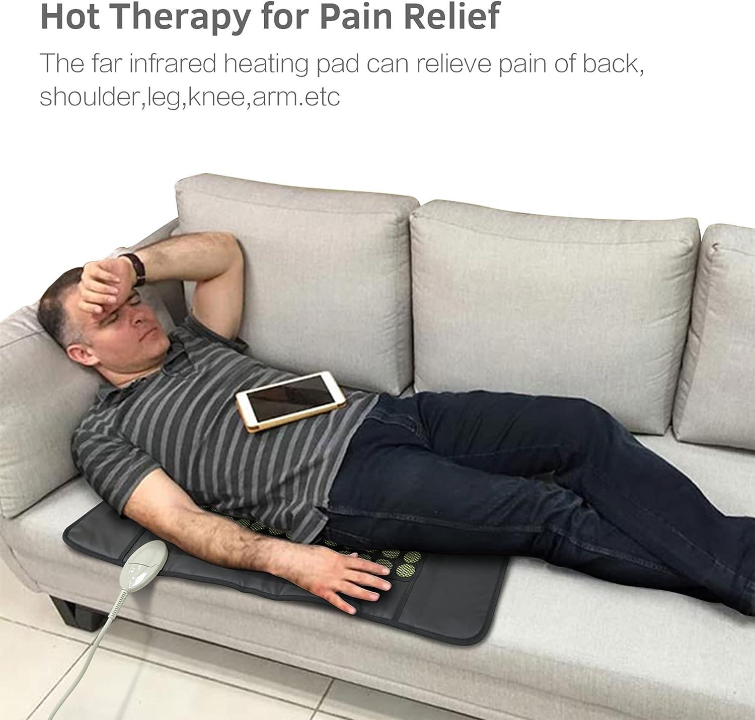 UTK Jade Far Infrared Heating Pad Back Pain Relief Hot Therapy