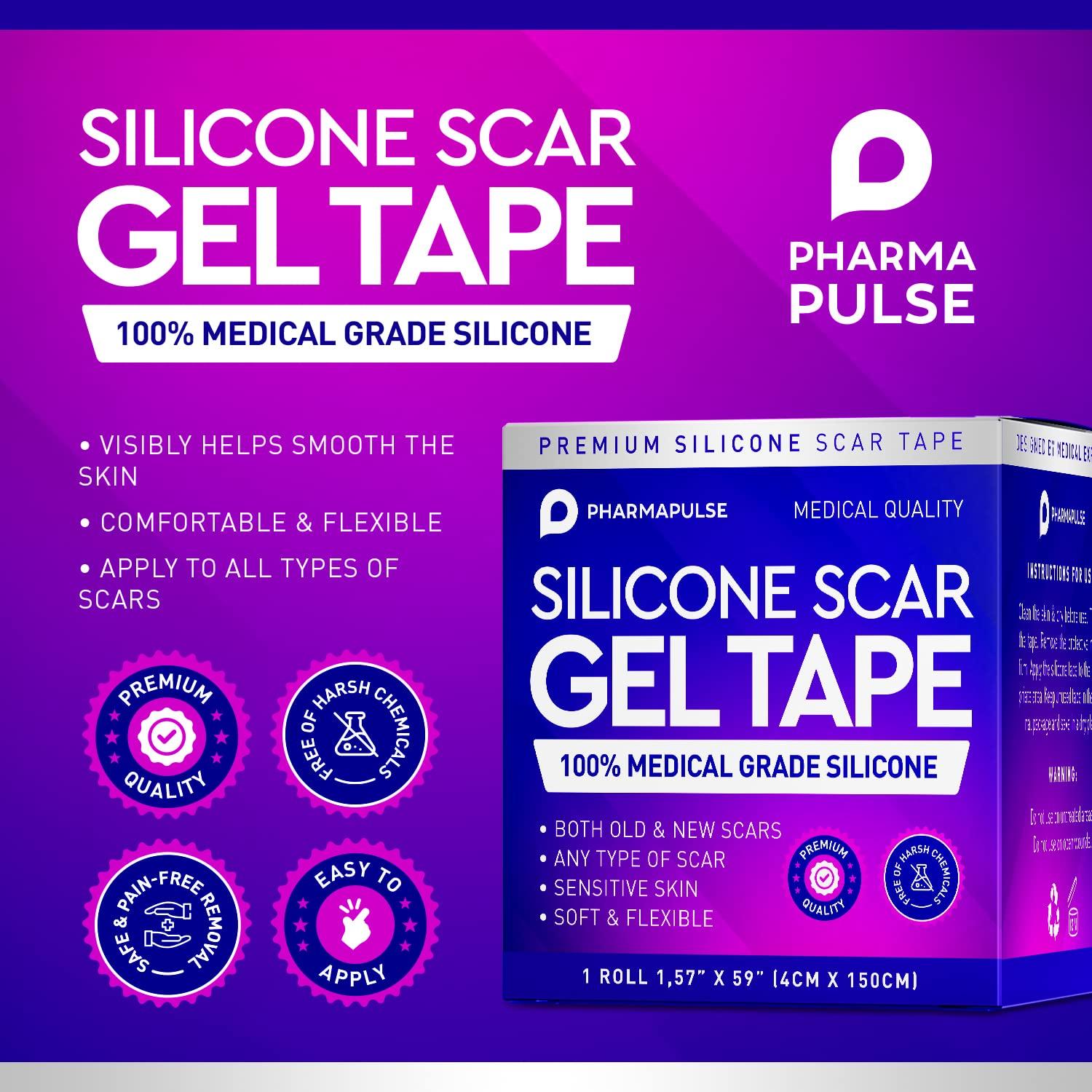 Silicone Scar Gel Tape for Scar Removal, Wound Dressing, Sticky Bandage