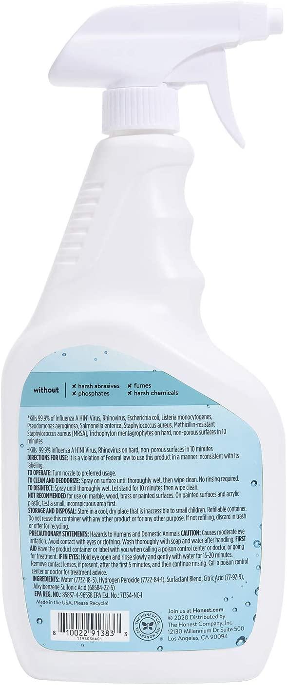 Buy The Honest Company Disinfecting Spray Antibacterial Formula (32 fl oz) Safe & Effective