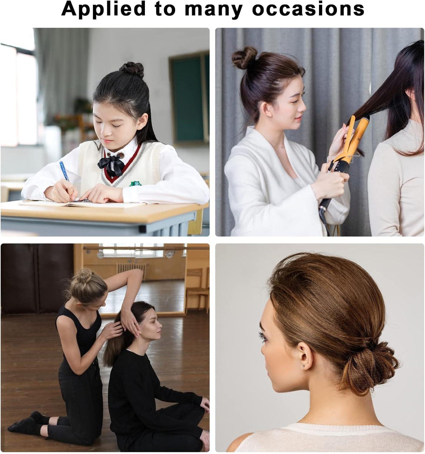 Hair Nets For Buns 20Pcs Hair Bun Nets Blonde With 20Pcs U Shaped Hair - View #3