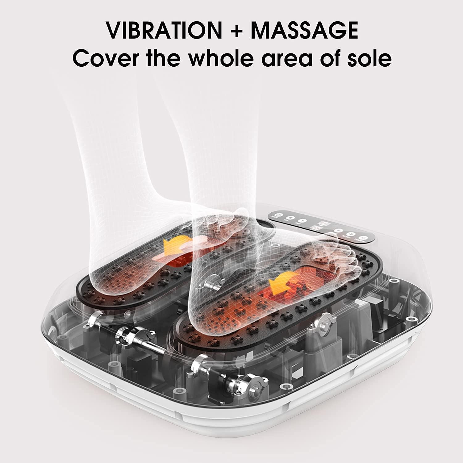 ROTAI Vibration Foot Massager - Relax & Relieve Pain with Acupressure  Therapy | Electric Circulation Device with Remote Control in Orange Black |  Buy Now with Express International Delivery