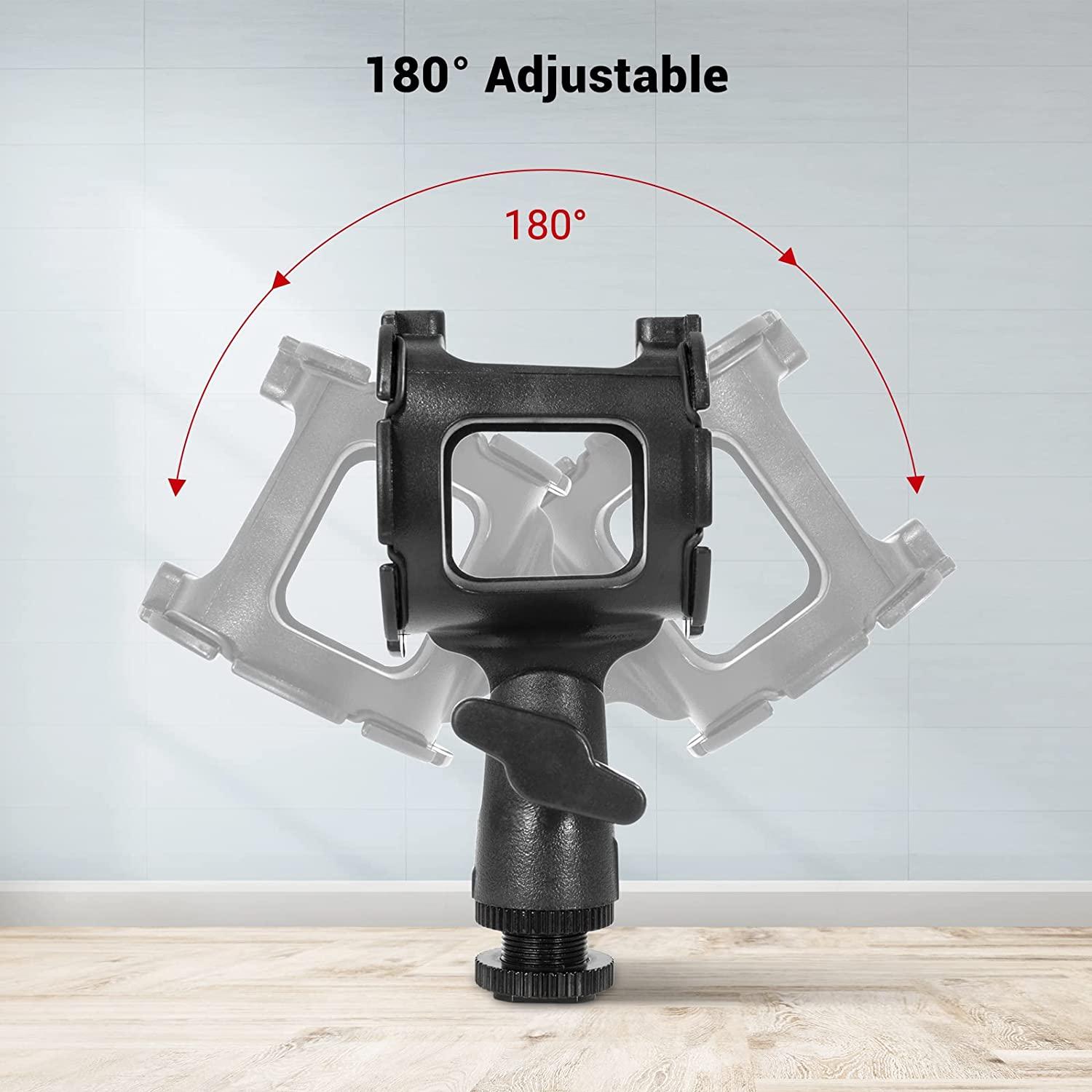 SMALLRIG Microphone Shock Mount with Cold Shoe Pinch for Camera Shoes