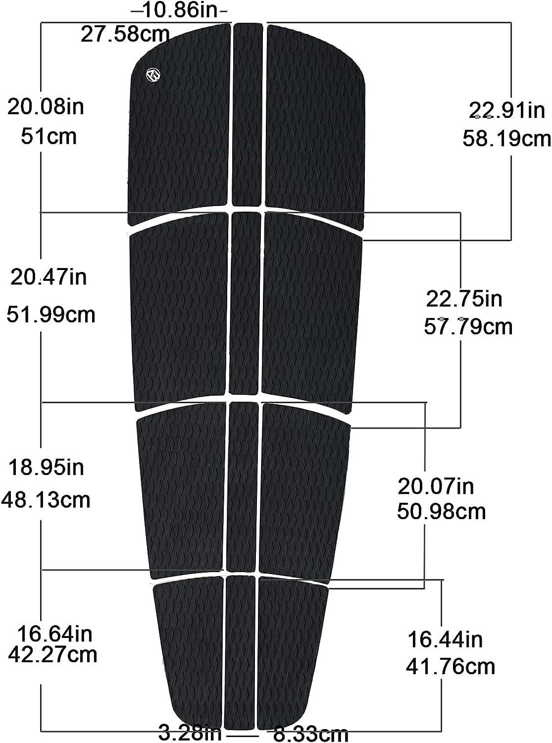 AQUBONA SUP Deck Traction Pad 12 Piece Tail Pads for Stand Up Paddleboard Longboard Surfboard