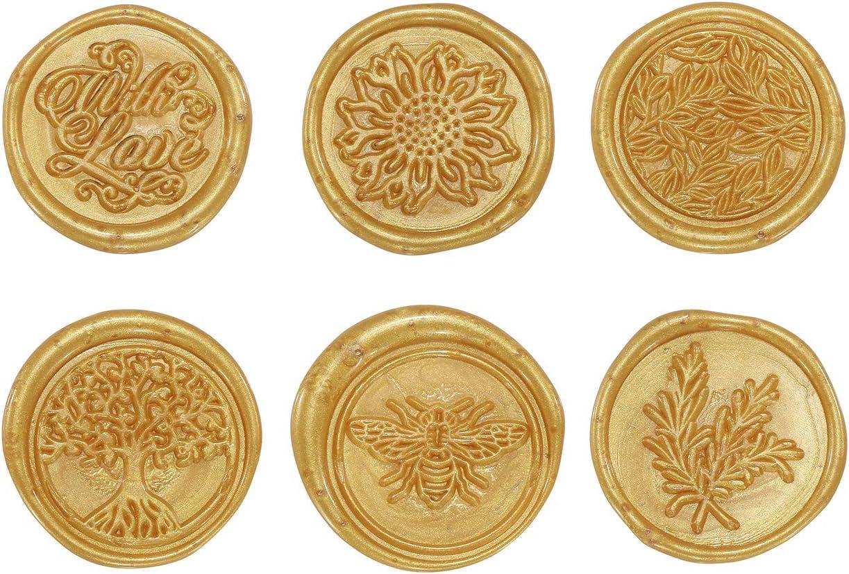 Amber Gold Sealing Wax Pack Of 5 Sticks