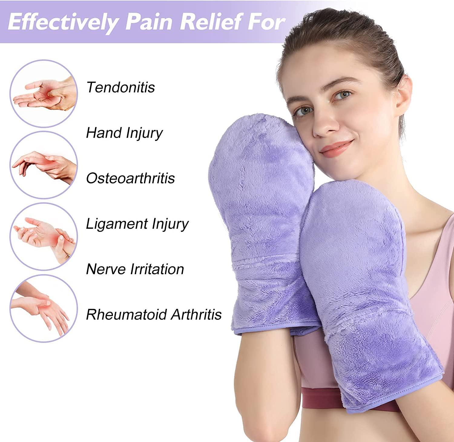 SuzziPad Microwavable Arthritis Gloves with Eyes Mask, Heated Gloves