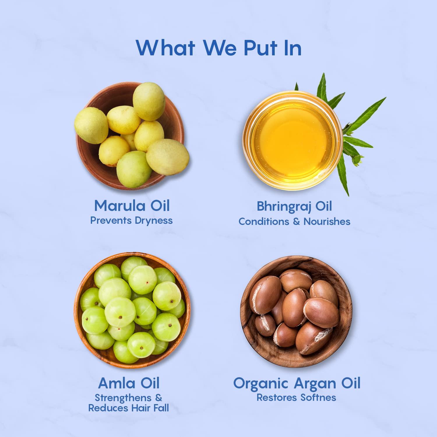 The Moms Co. Natural 10in1 Baby Hair Oil with Argan Oil Marula