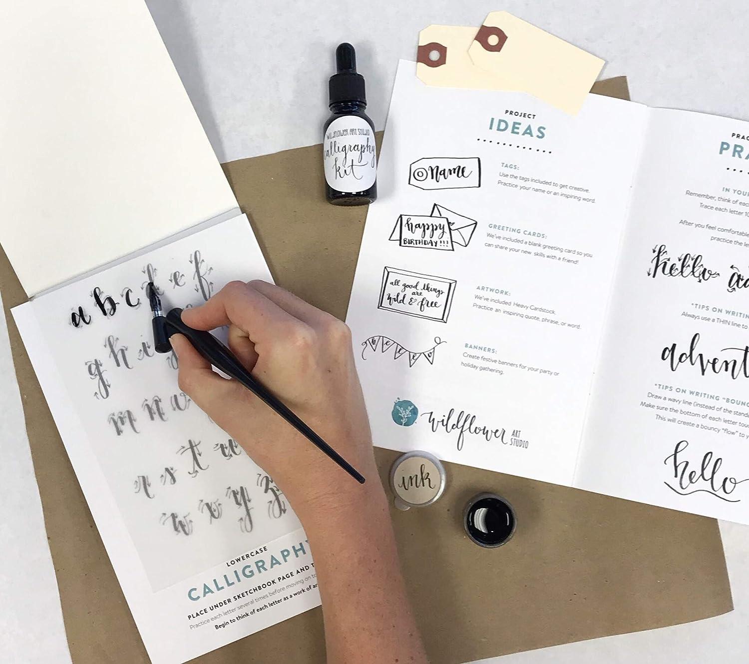 Calligraphy Starter Kit Beginner Modern Calligraphy Set with Oblique Pen and Nib