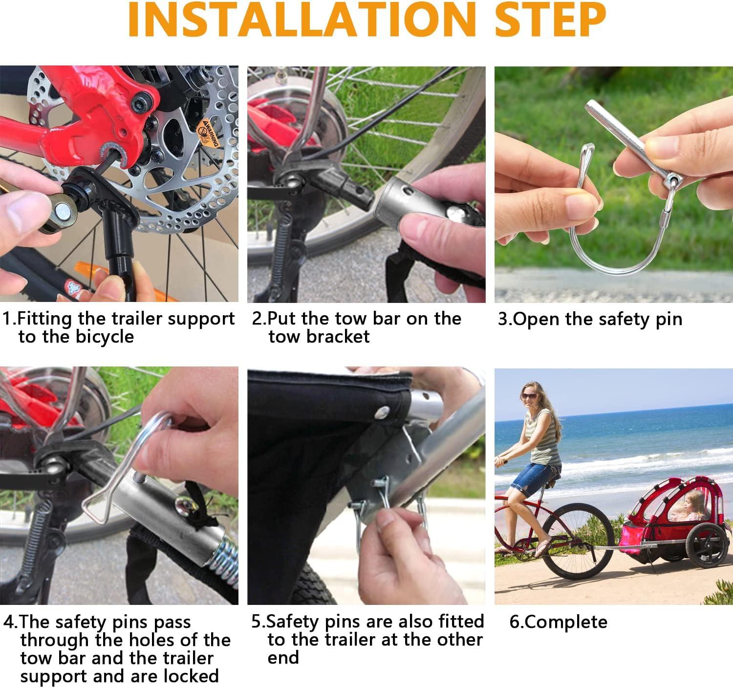 Bicycle Trailer Coupling Bicycle Towing Hitch With Locking Pin | Daraz - View #10