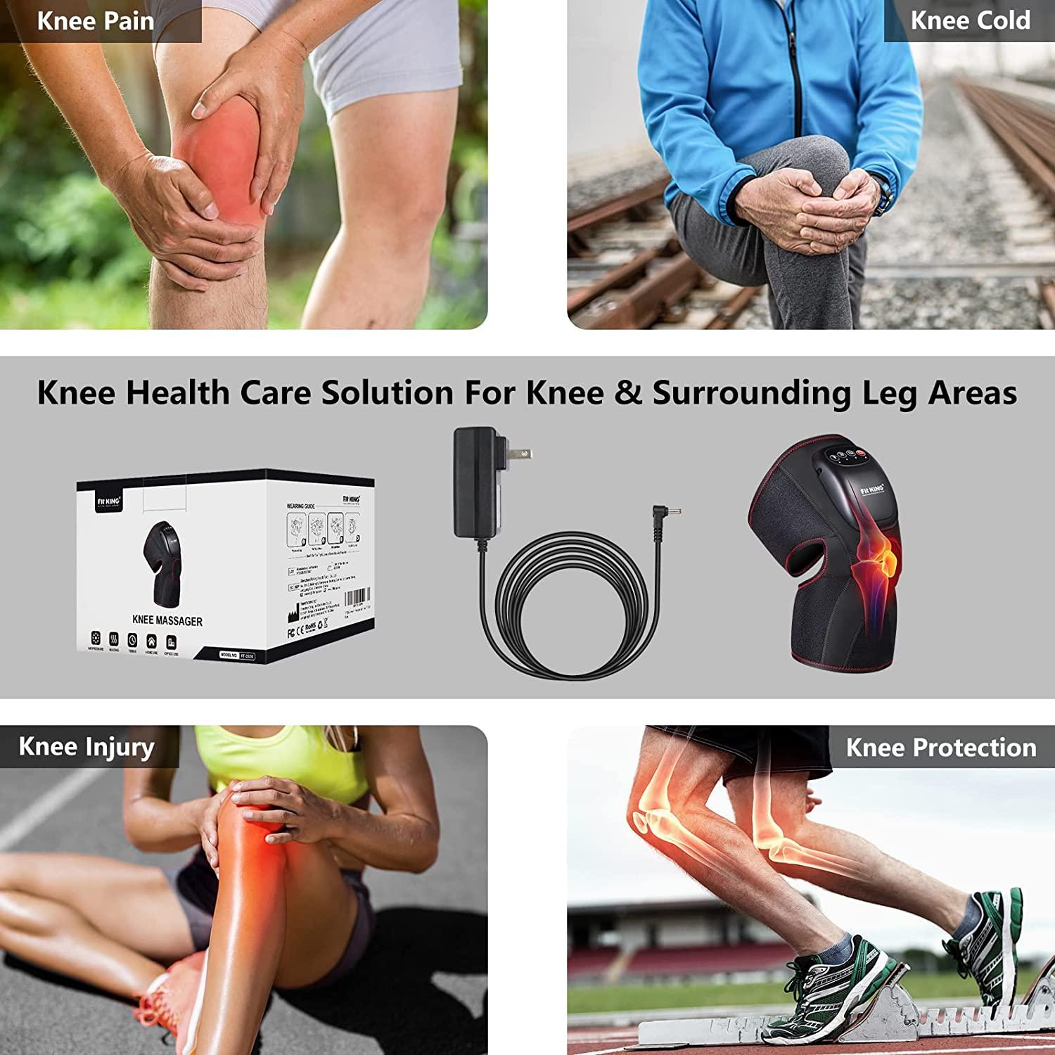 FIT KING Knee Massager with Heat,Air Compression Massage for Knee Pain
