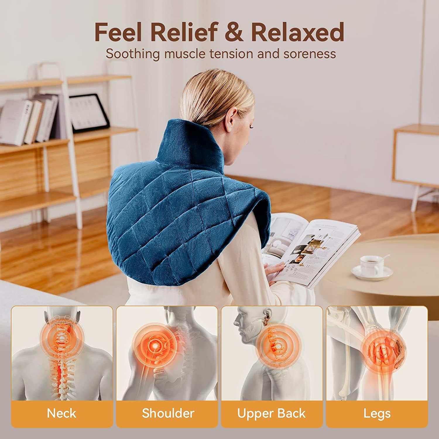 Weighted Heating Pad for Neck and Shoulders Pain Relief Haimmy 3lb