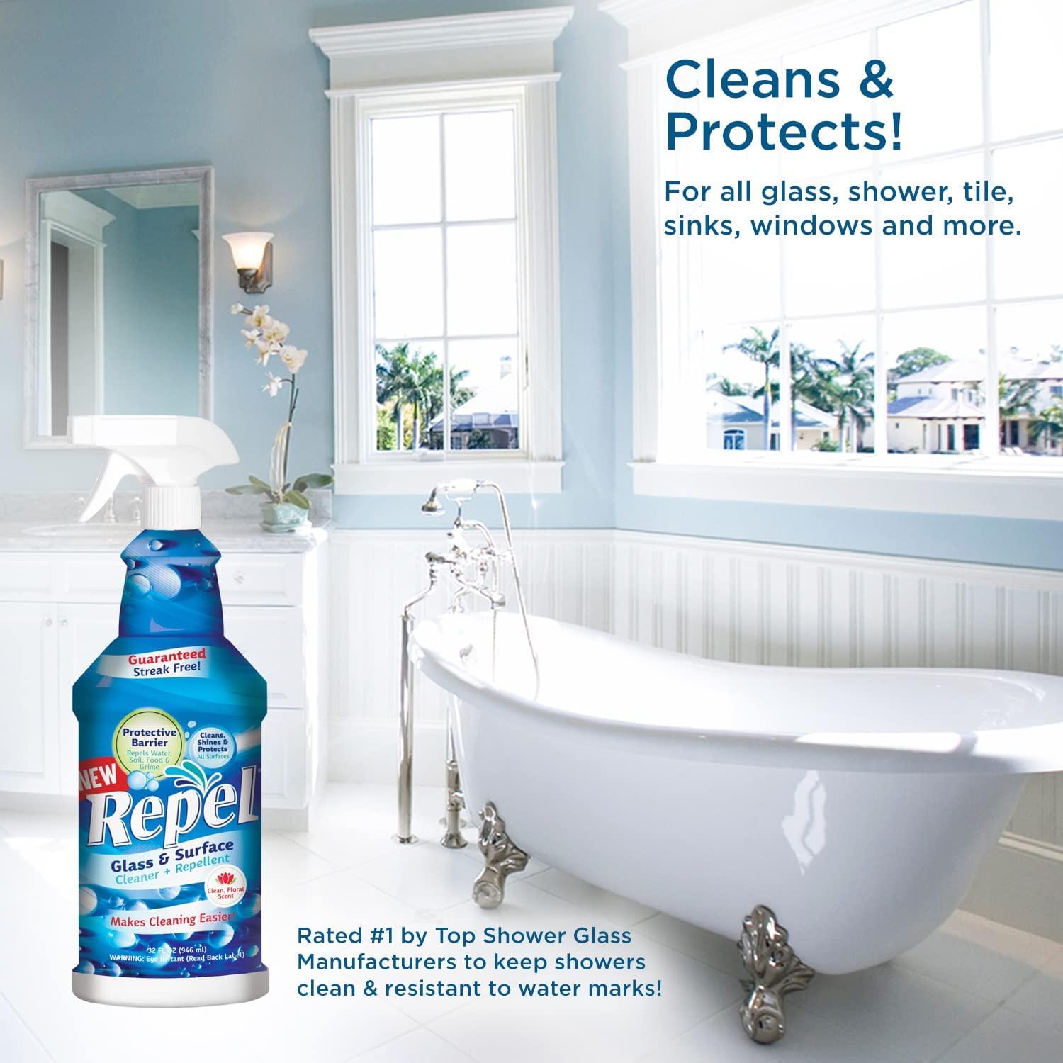 REPEL Glass & Surface Cleaner 32 fl. oz. Cleans & Repels water spots