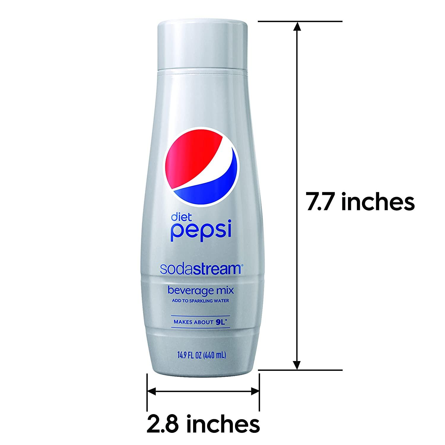 SodaStream Diet Pepsi Beverage Mix (440ml, Pack of 4) Pepsi Diet Pepsi Pack  of 4