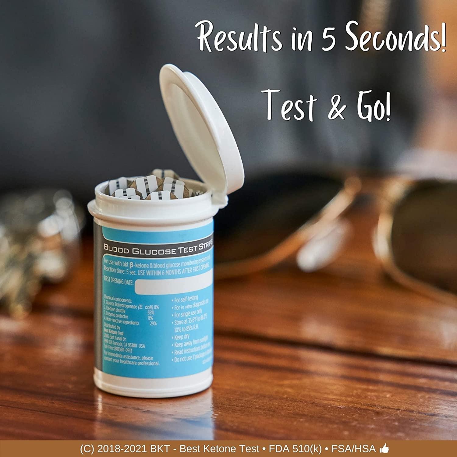 BEST KETONE TEST | Dual Blood Ketone and Blood Glucose Test Meter (TD-4279)  | Complete Value Kit